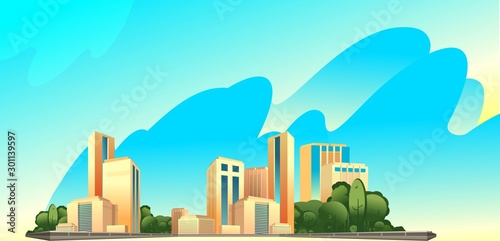 day city landscape