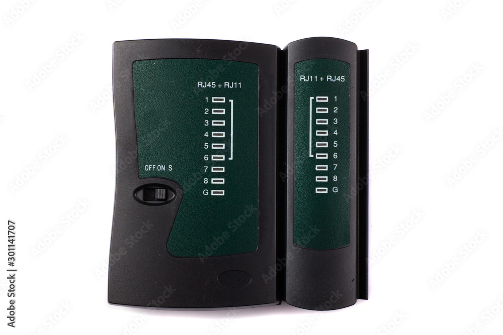 Network tester on white background