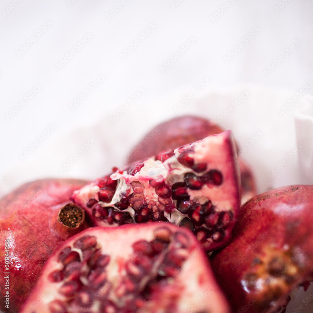 Pomegranate Fruit Bowl Red Pomegranate Fruit Bowl Red