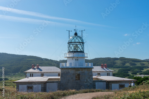 detail of sea lighthouse in Estaca de Bares