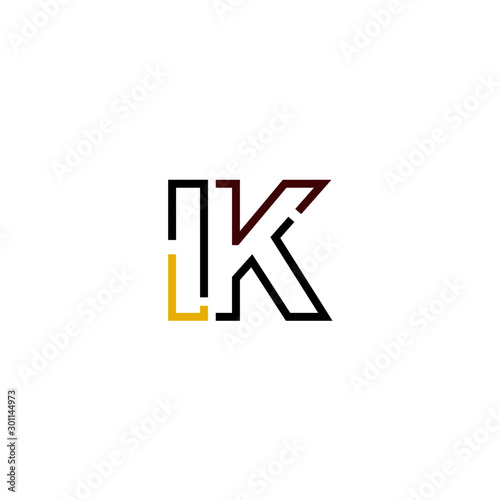 Letter IK logo icon design template elements