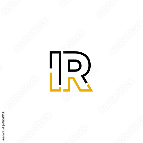 Letter IR logo icon design template elements