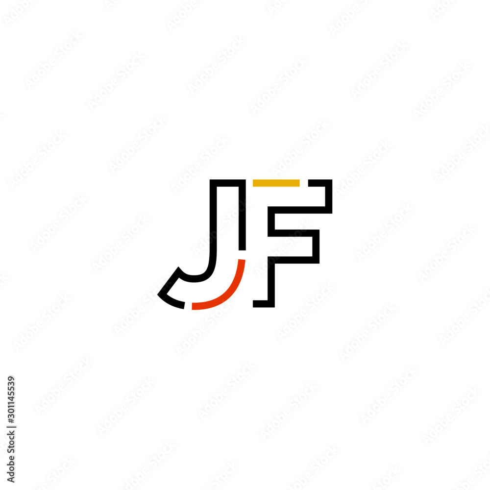 Letter JF logo icon design template elements Letter JF logo icon design template elements