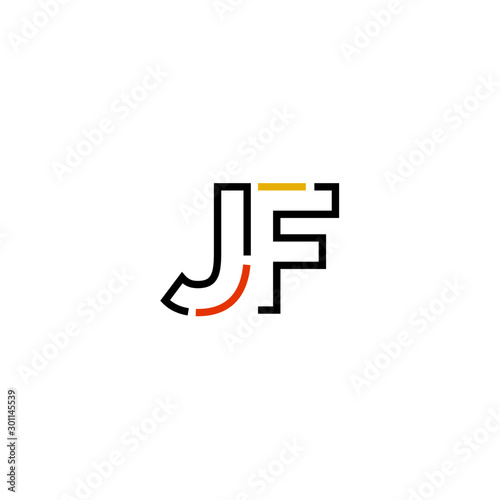 Letter JF logo icon design template elements