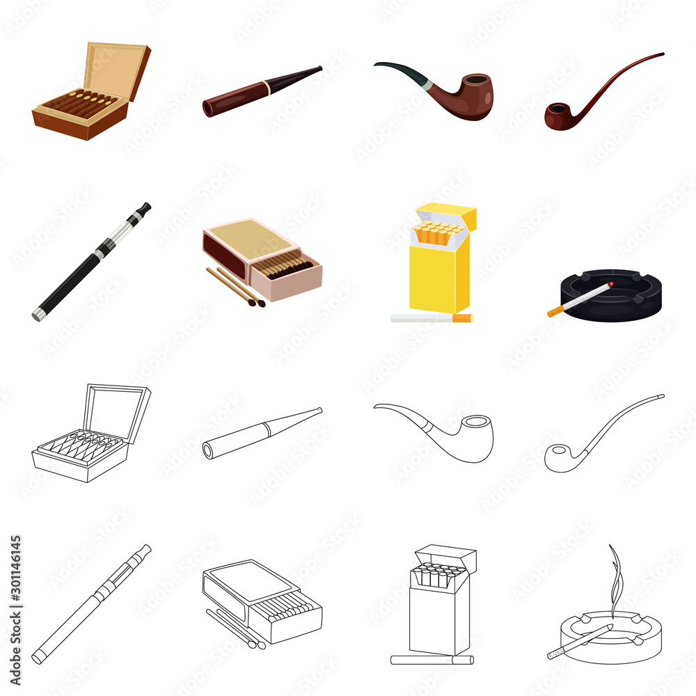 Isolated object of refuse and stop sign. Set of refuse and habit stock symbol for web. Isolated object of refuse and stop sign. Set of refuse and habit stock symbol for web.