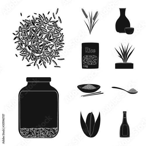 Vector illustration of diet and cooking sign. Set of diet and organic stock symbol for web.