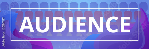 Audience concept banner. Cartoon illustration of audience vector concept banner for web design