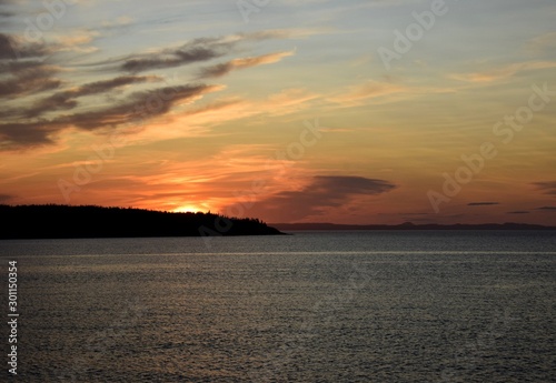 sunset seascape alont the Baccalieau Trail  Trinity Bay