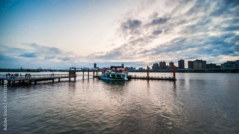 Taiwan's Taipei Tamsui Riverside Landscape Time-lapse Movie Taiwan's Taipei Tamsui Riverside Landscape Time-lapse Movie
