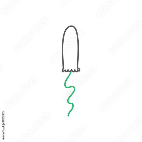 tampon doodle icon, vector illustration