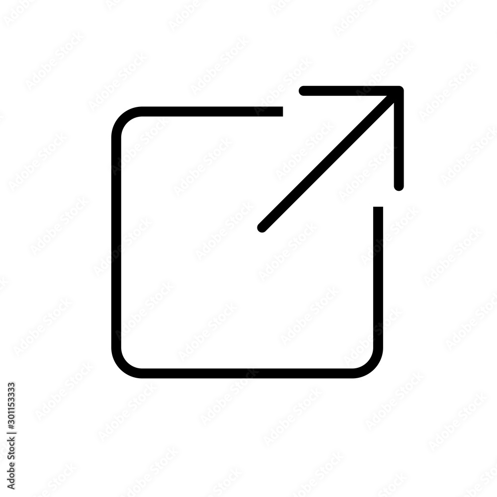 External link icon with thin line outlines External link icon with thin line outlines
