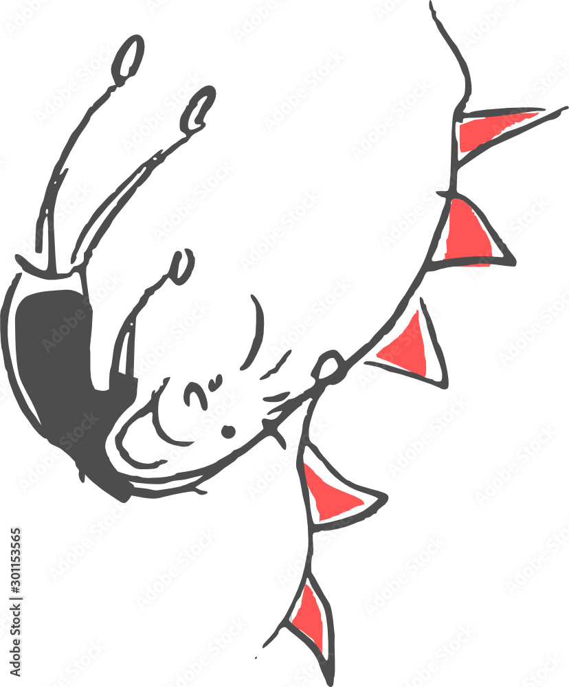 Boy having fun - happy big brother illustration Boy having fun - happy big brother illustration