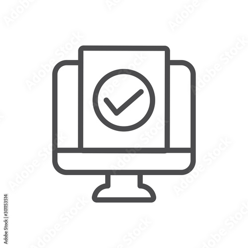 In Compliance Icon with paper, checks & list