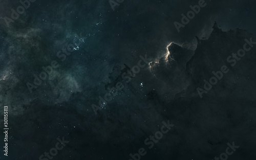 Nebulae, star clusters. Deep cosmic landscape. Science fiction. Elements of this image furnished by NASA photo