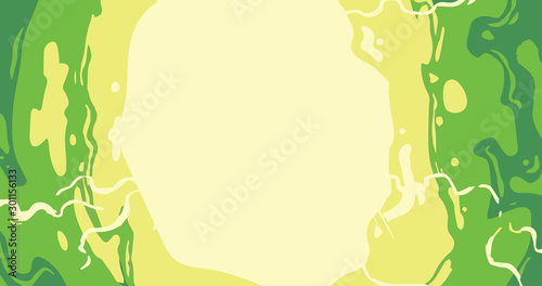 Cartoon portal background, abstract green and yellow colors vortex, vector background
