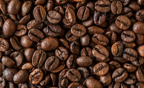 roasted coffee beans, can be used as a background © vadim yerofeyev