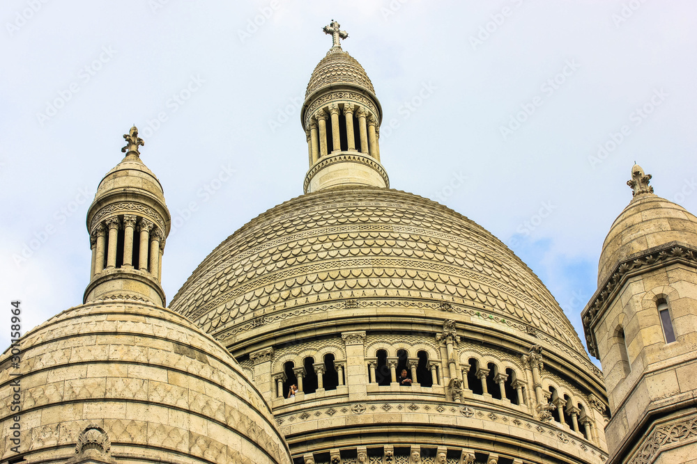 Obraz premium Sacre Coeur Basilica, domes. Paris, France.