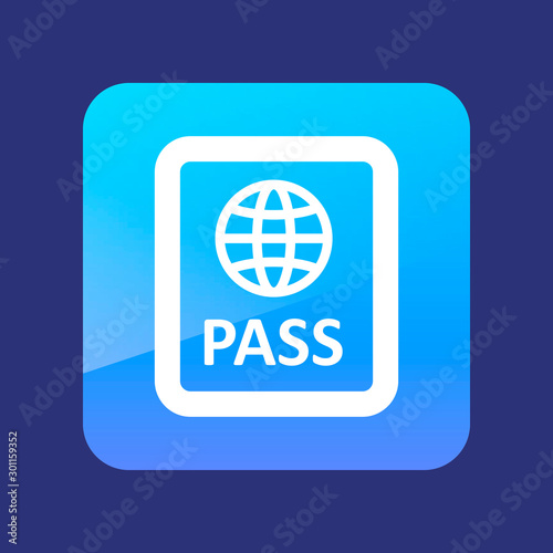Passport vector icon