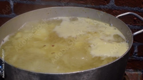 Wallpaper Mural Cooking pineapple fruit in boiling water making home made wine Torontodigital.ca