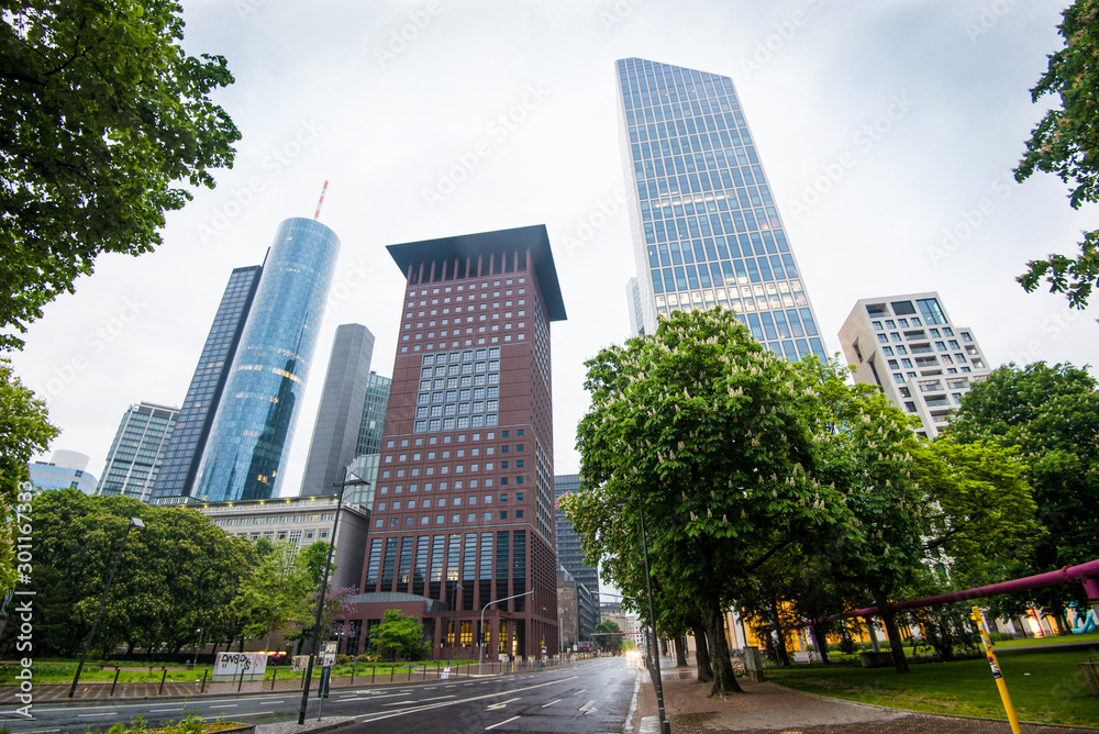 Frankfurt am Main - view of office skyscrapers - Germany
