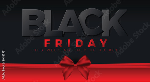 Black friday banner, card, poster. Vector Illustrator