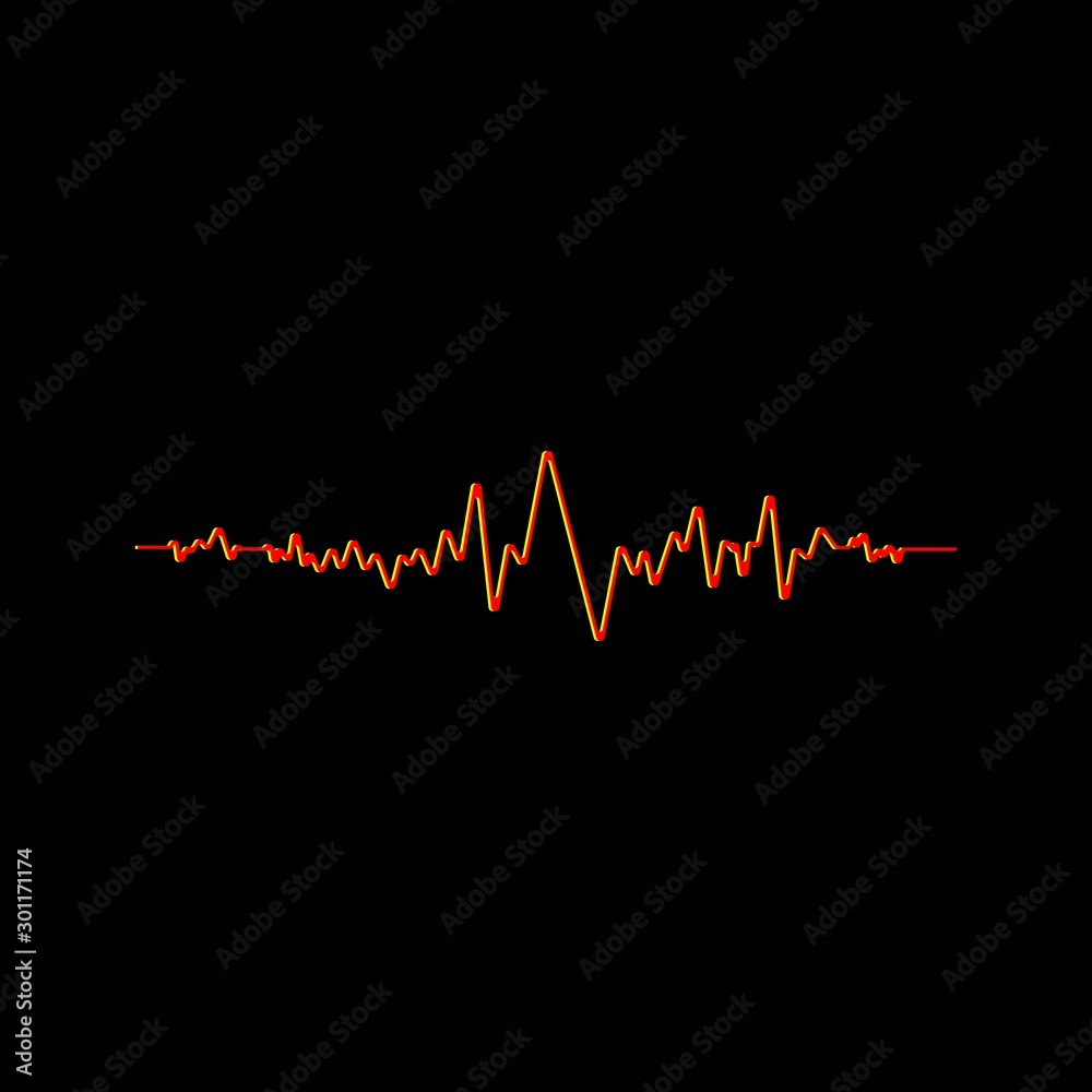 simple abstract pulse vector logo