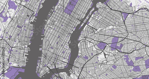 Detailed map of New York City, USA