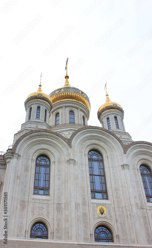 Church of New Martyrs and Confessors of Russia on the blood at the Sretensky monastery on Lubyanka street in Moscow, Russia 