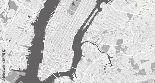 Detailed map of New York City, USA
