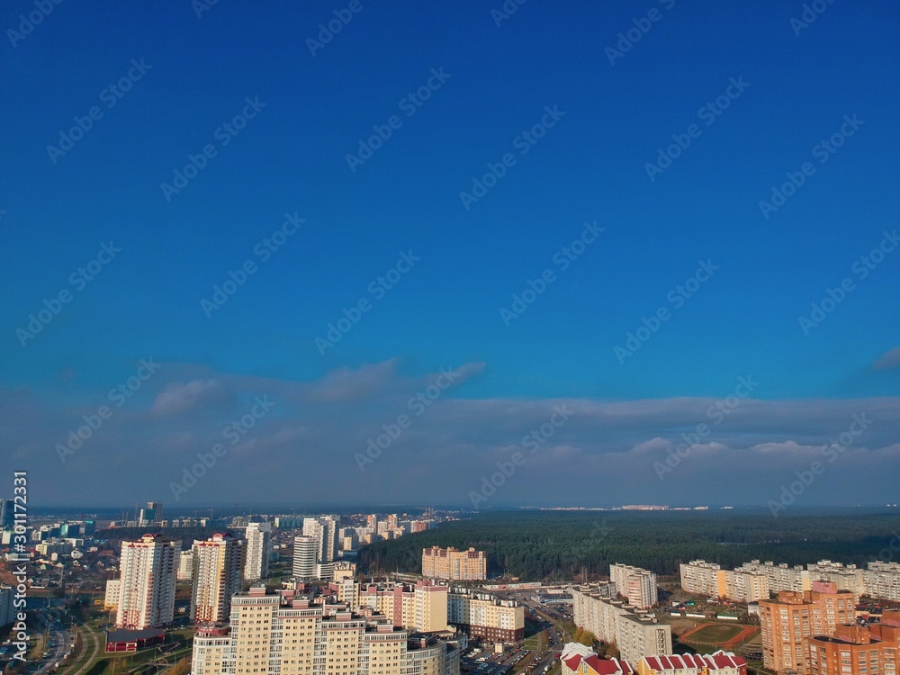 Aerial view of Minsk, Belarus