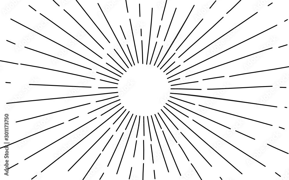 Obraz premium light ray Hand Drawn. vector illustration