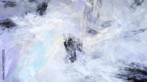 Abstract grey and violet fantastic clouds. Colorful fractal background. Digital art. 3d rendering.