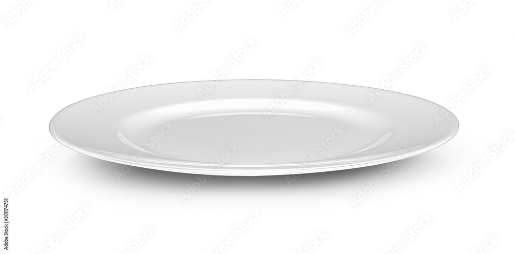 empty plate isolated on white background empty plate isolated on white background