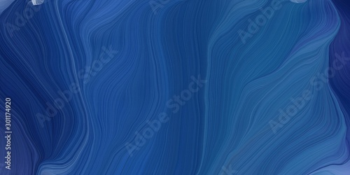 Fototapeta Naklejka Na Ścianę i Meble -  curved speed lines background or backdrop with dark slate blue, very dark blue and steel blue colors. good as wallpaper