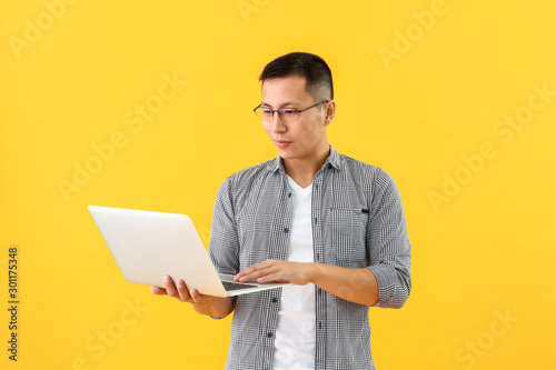 Male Asian programmer with ...