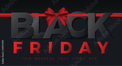 Black friday banner, card, poster. Vector Illustrator