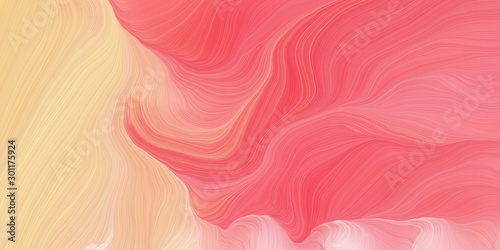 futuristic wavy motion speed lines background or backdrop with salmon, skin and burly wood colors. good for design texture © Eigens
