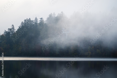 Early foggy morning on the Bled lake © Kavita