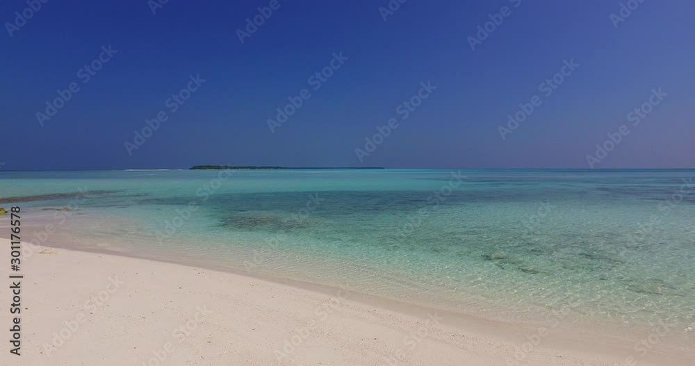 Tropical Beach with calm ocean lagoon, smooth landscape Tropical Beach with calm ocean lagoon, smooth landscape