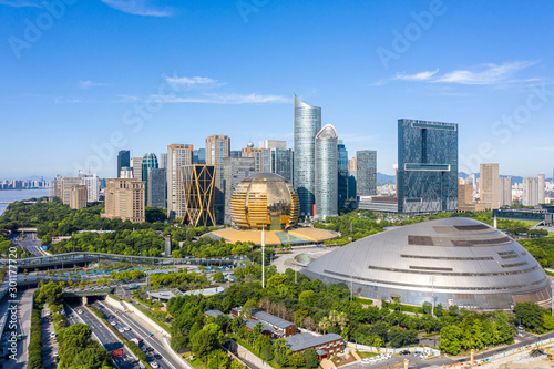 Fototapeta Naklejka Na Ścianę i Meble -  city skyline in hangzhou china