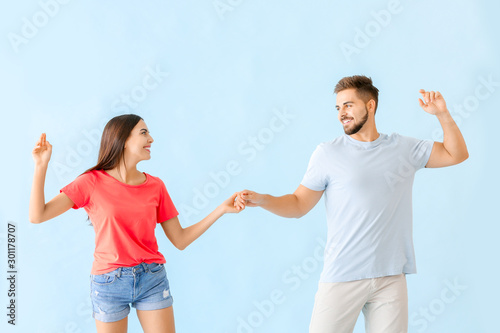 Portrait of dancing young c...