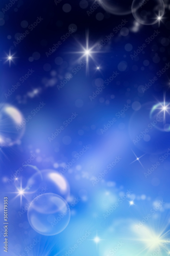 Fairy fantasy background with stars, planets and bubbles in galaxy. Magic night sky background with blurred fog with bokeh effect and bubbles. Majestic milky way. Fairy fantasy background with stars, planets and bubbles in galaxy. Magic night sky background with blurred fog with bokeh effect and bubbles. Majestic milky way.