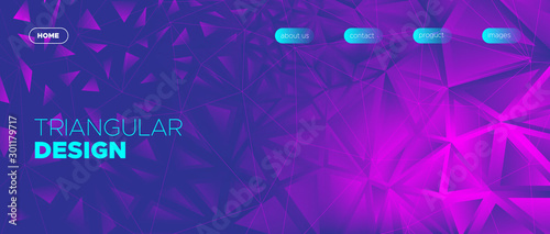 Blue Landing Page. Vector P...