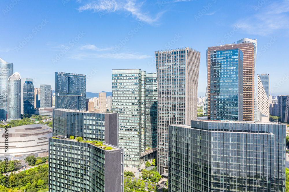 Obraz premium panoramic city skyline in hangzhou china