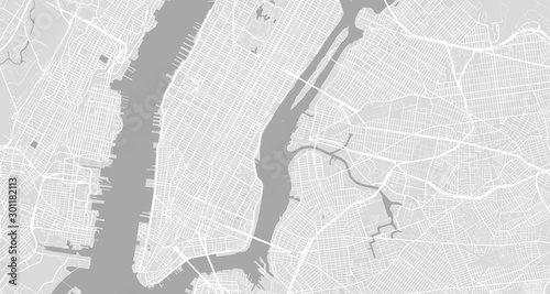 Detailed map of New York City, USA