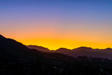 Sunset with Mountain Horizon
