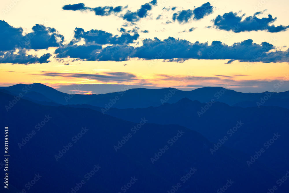sunset in mountains sunset in mountains