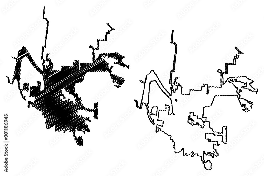 Obraz premium Brownsville City (United States cities, United States of America, usa city) map vector illustration, scribble sketch City of Brownsville map
