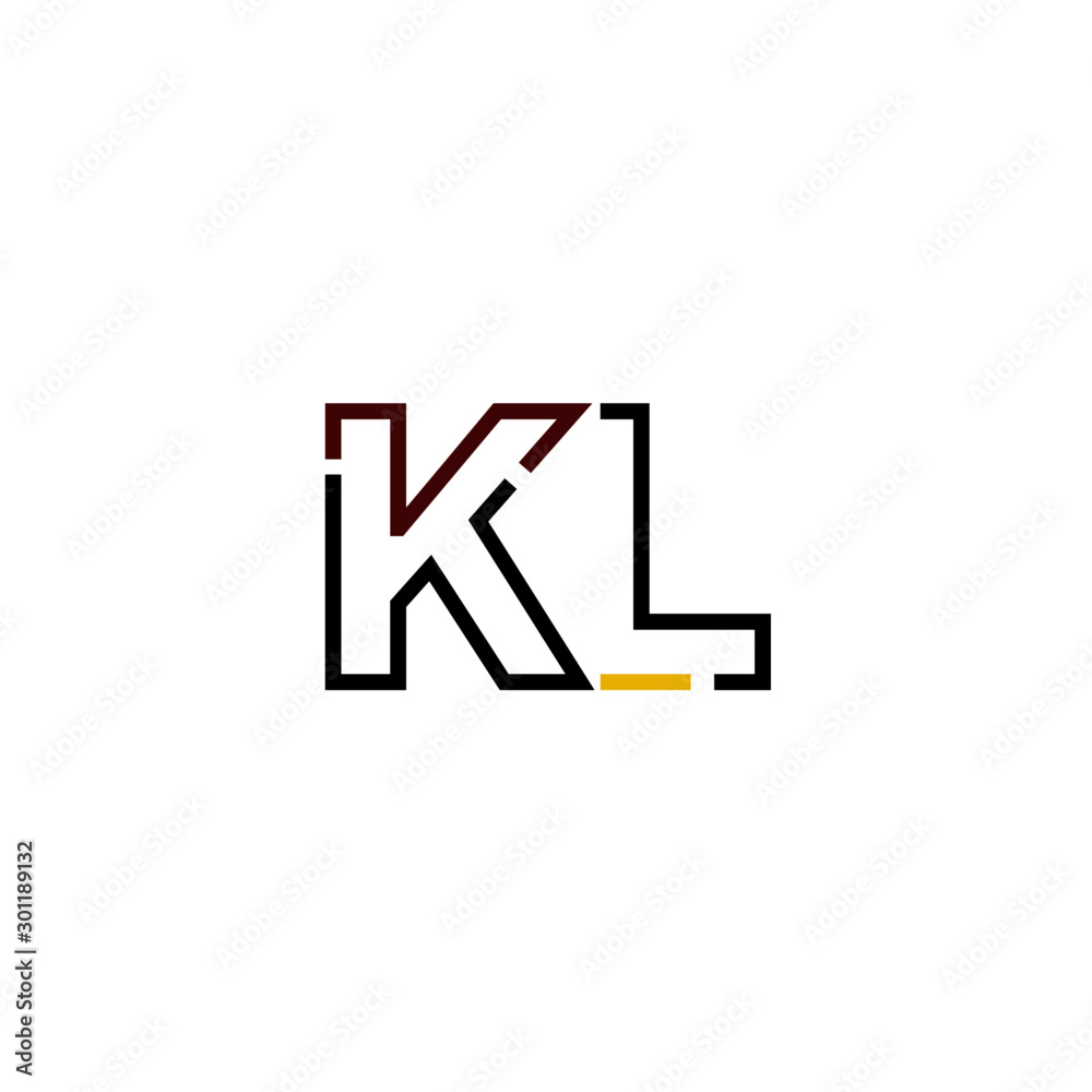 Letter KL logo icon design template elements Letter KL logo icon design template elements