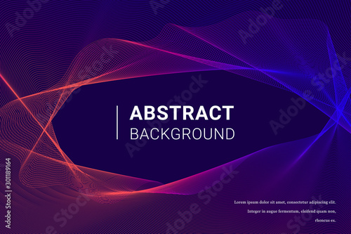 Horizontal futuristic red and blue abstract background